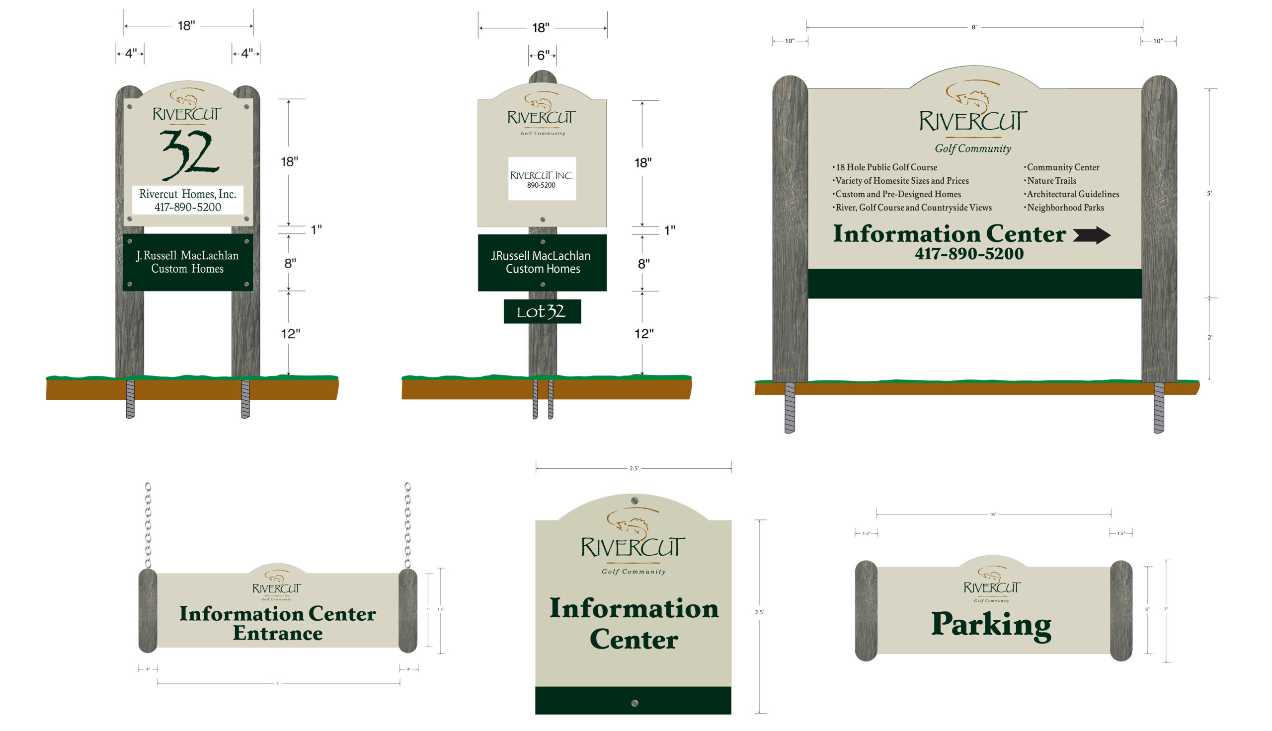 Rivercut signage