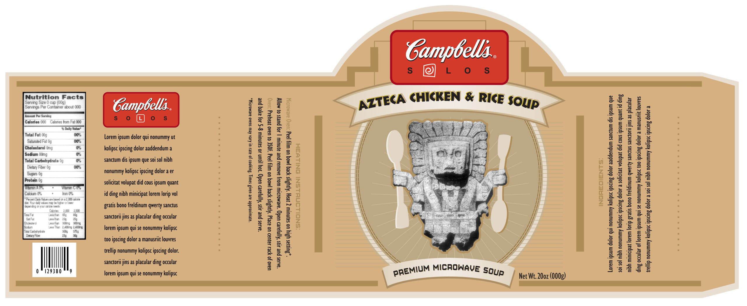 Campbell's Azteca soup packaging